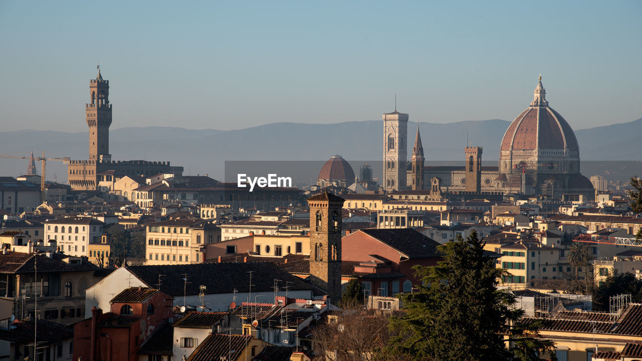 View of florence at sunset