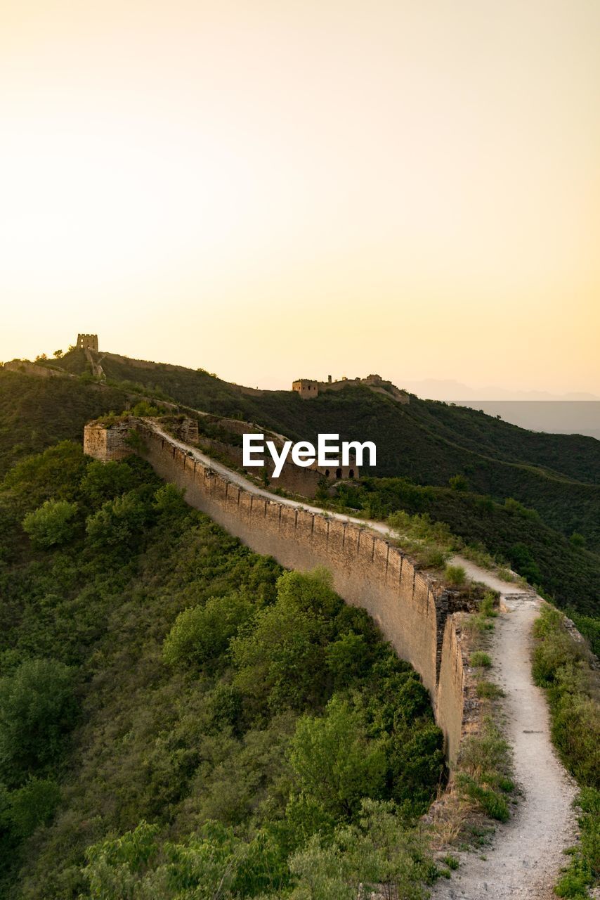 Great wall of china at sunrise