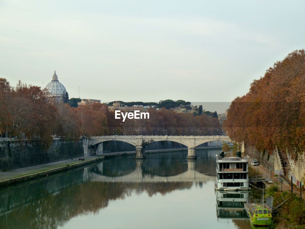 Bridge over river against sky