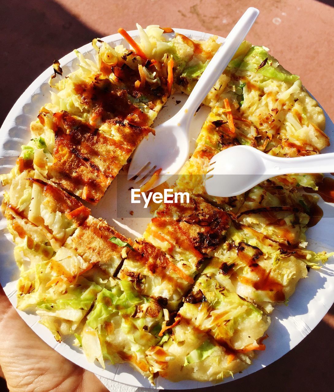 HIGH ANGLE VIEW OF FOOD ON PLATE