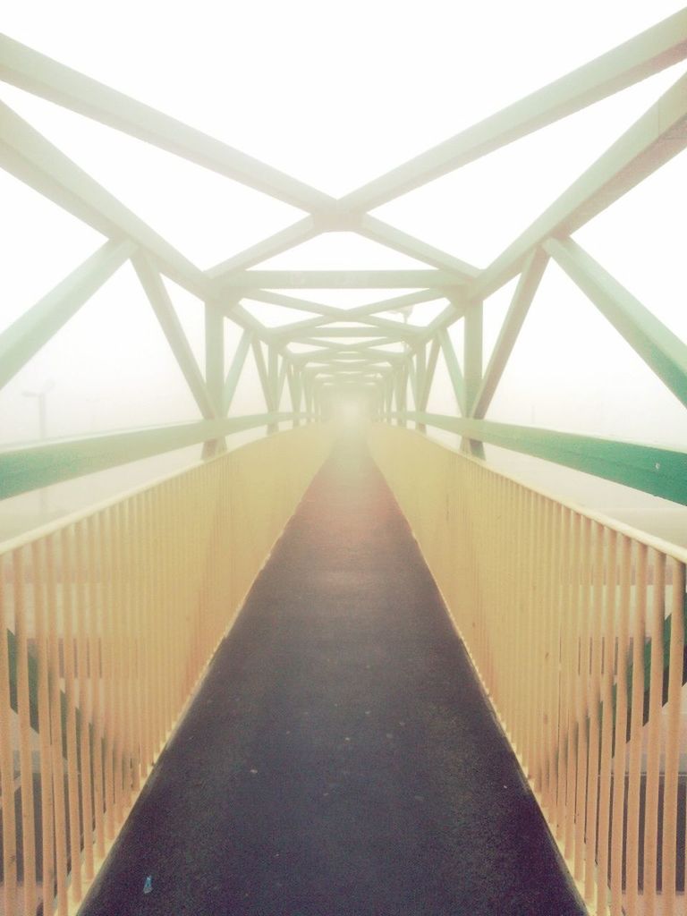 FOOTBRIDGE IN FOGGY WEATHER