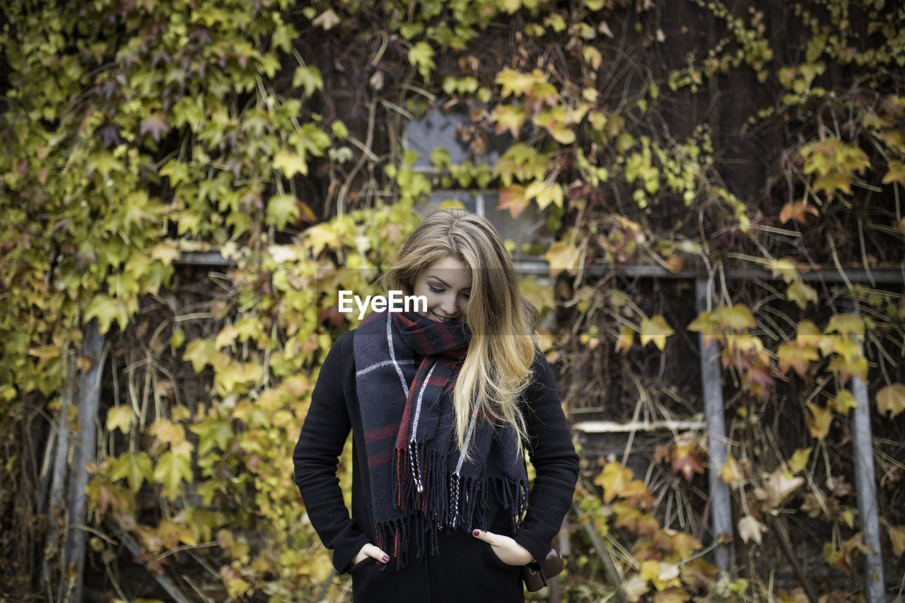 Young woman outdoors in autumn