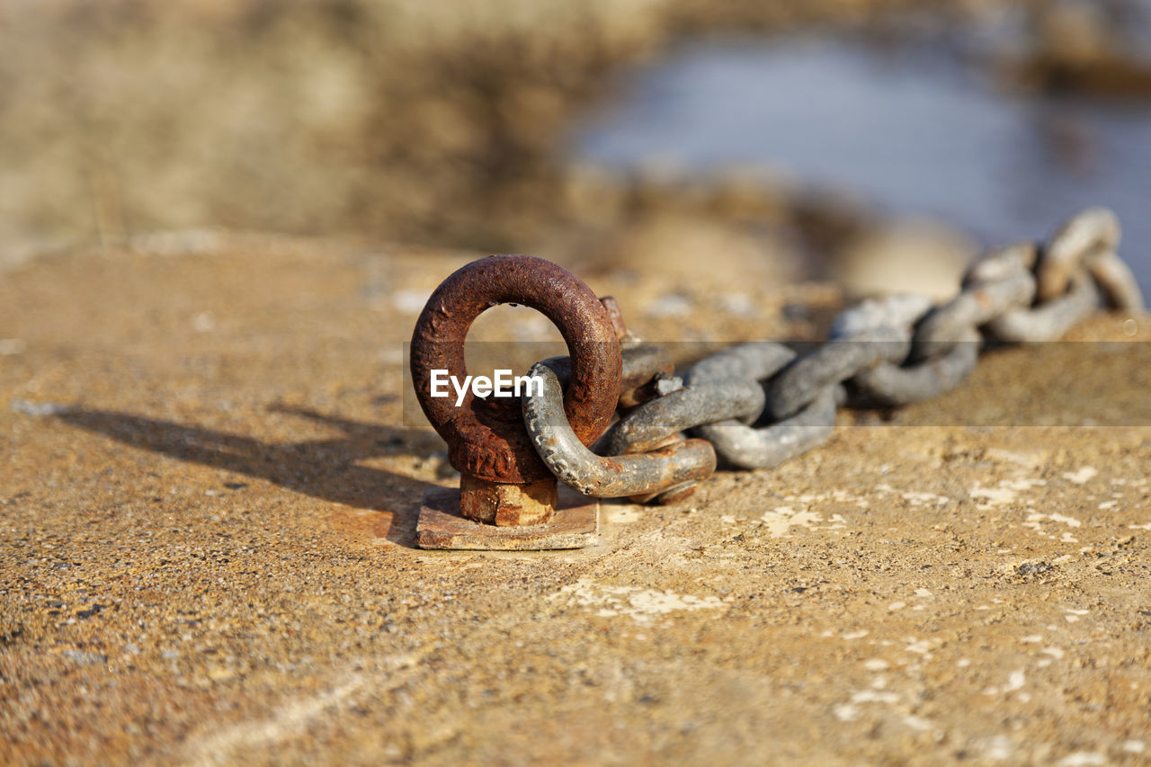 Anchor hook and chain for boat