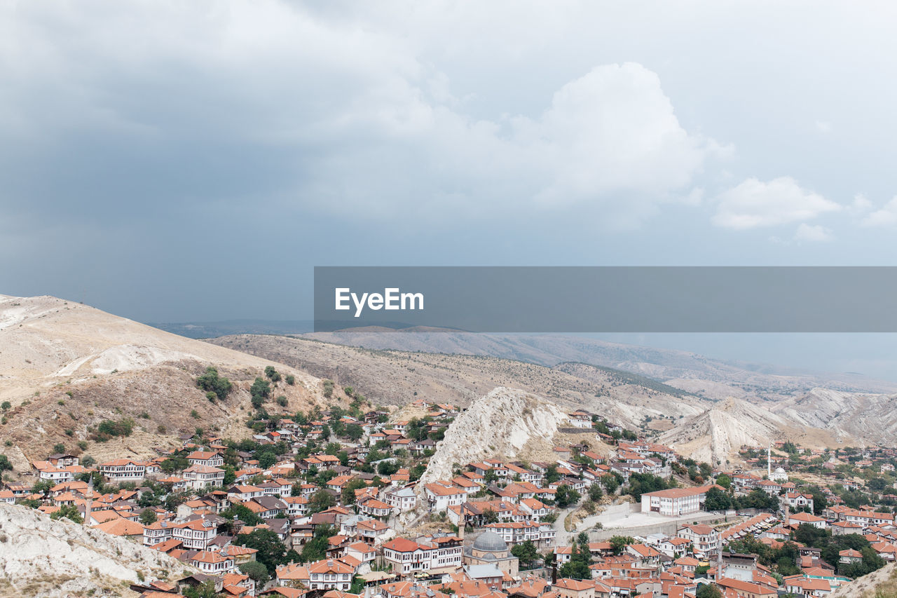 Aerial view of landscape against sky