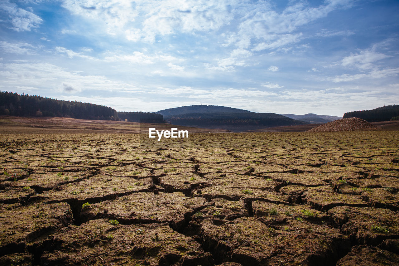 SCENIC VIEW OF ARID LANDSCAPE AGAINST SKY