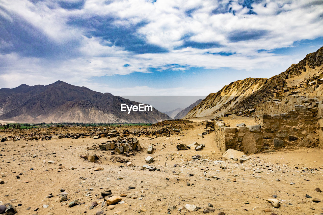 Scenic view of desert against sky