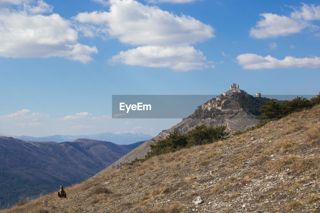 Panoramic view of rocca calascio in abruzzo