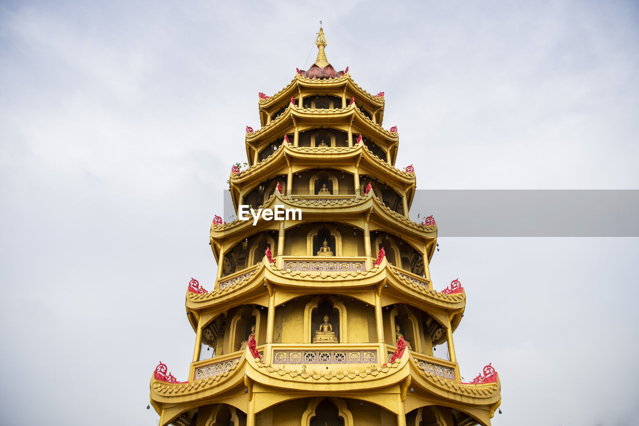 low angle view of temple against sky