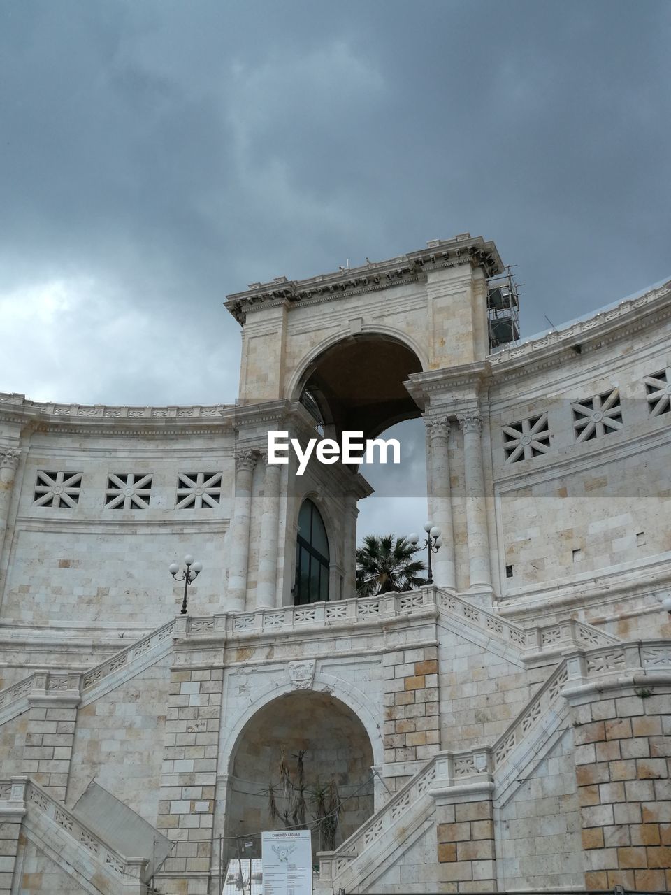 Low angle view of historic building against sky