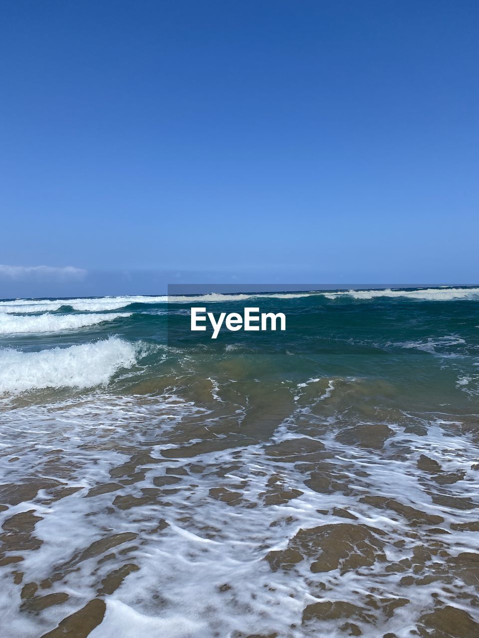 VIEW OF BEACH AGAINST CLEAR SKY