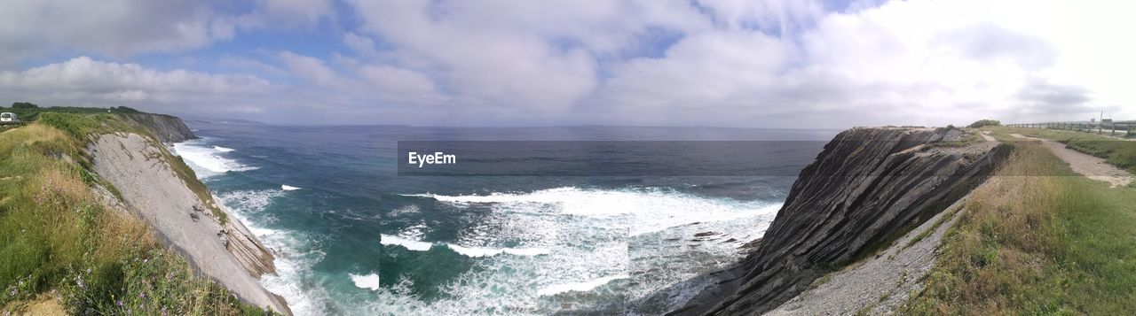 Panoramic view of sea against sky