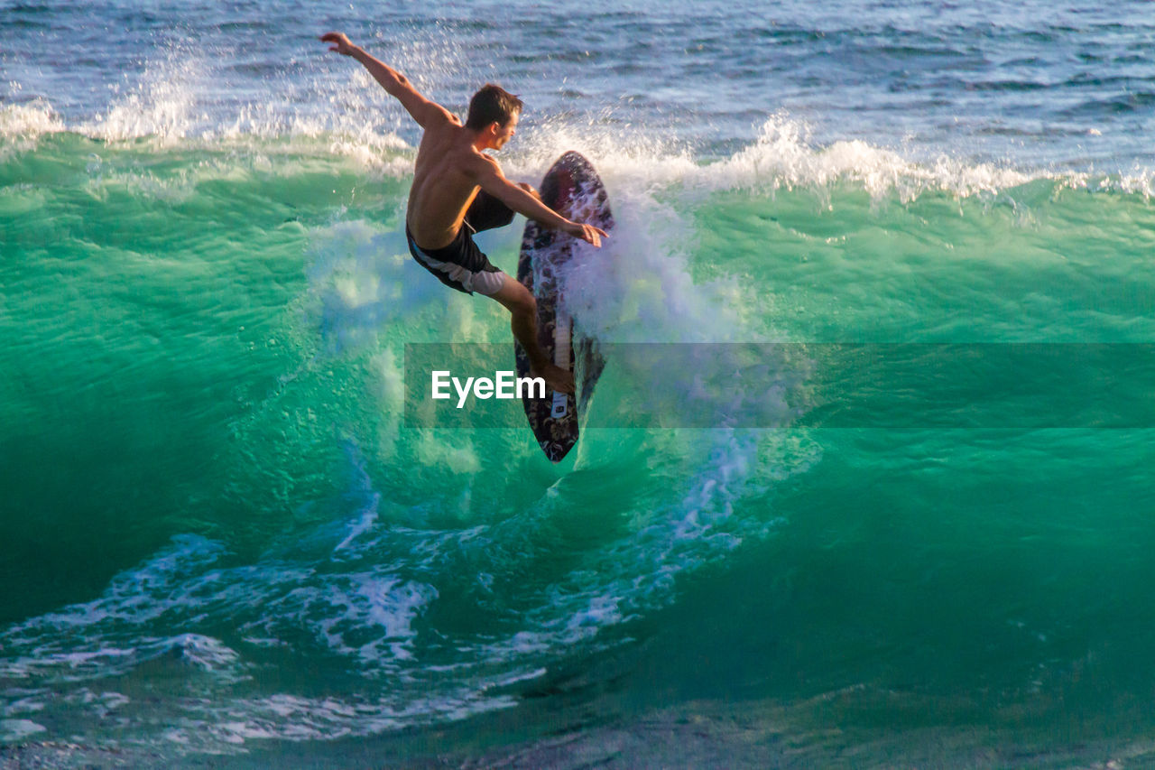 Man surfing in sea