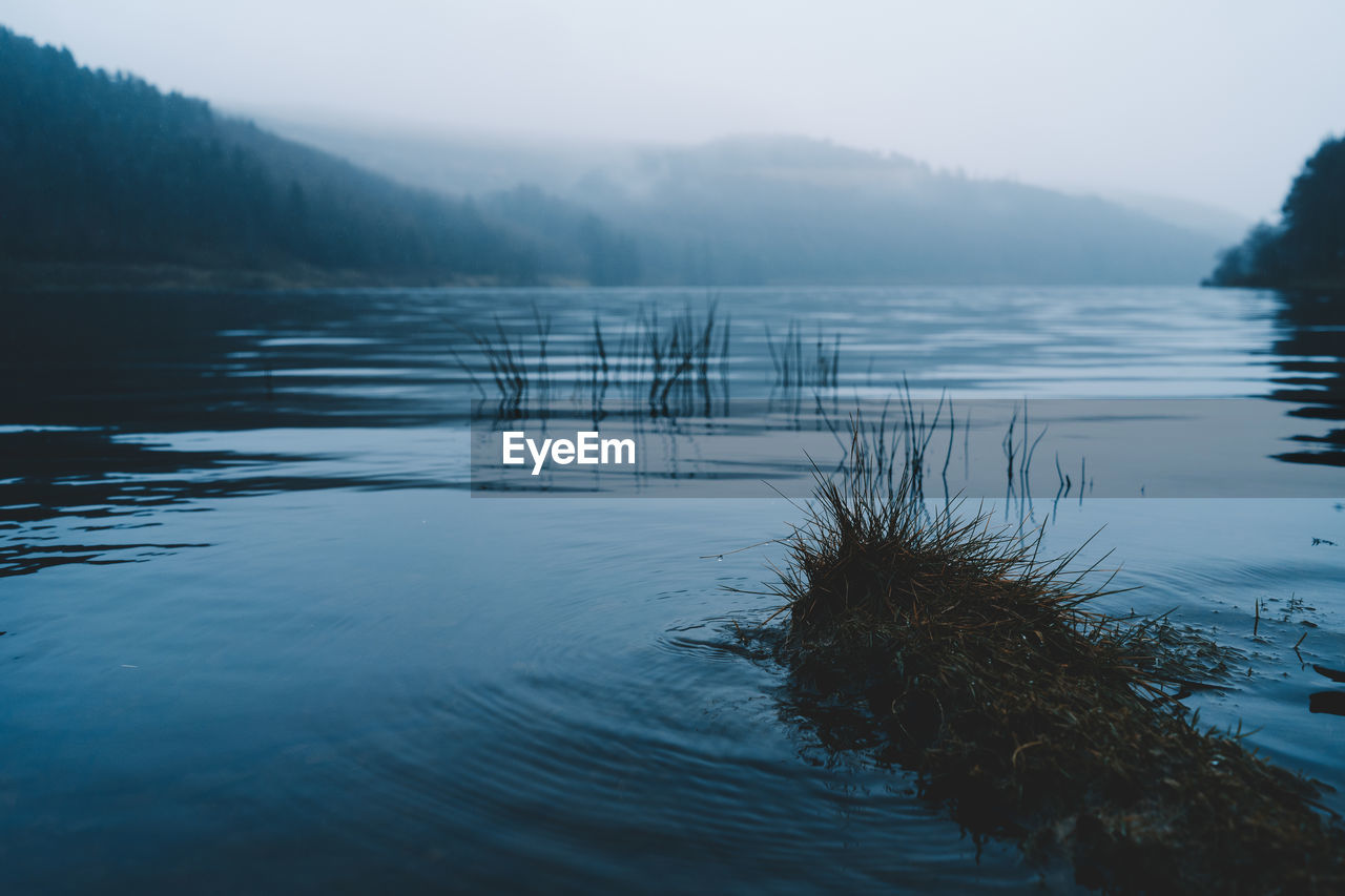 Ripples in a mountain lake