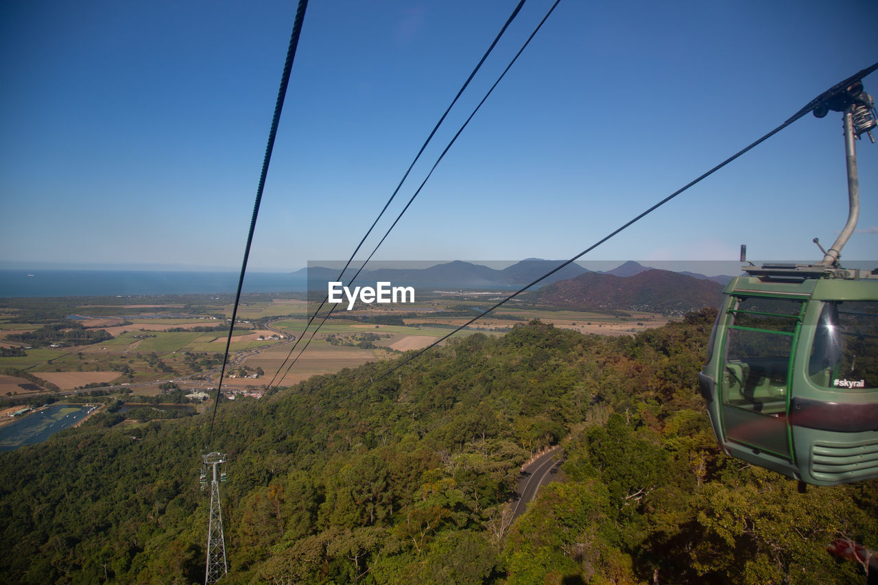 Scenic view of mountains against clear sky