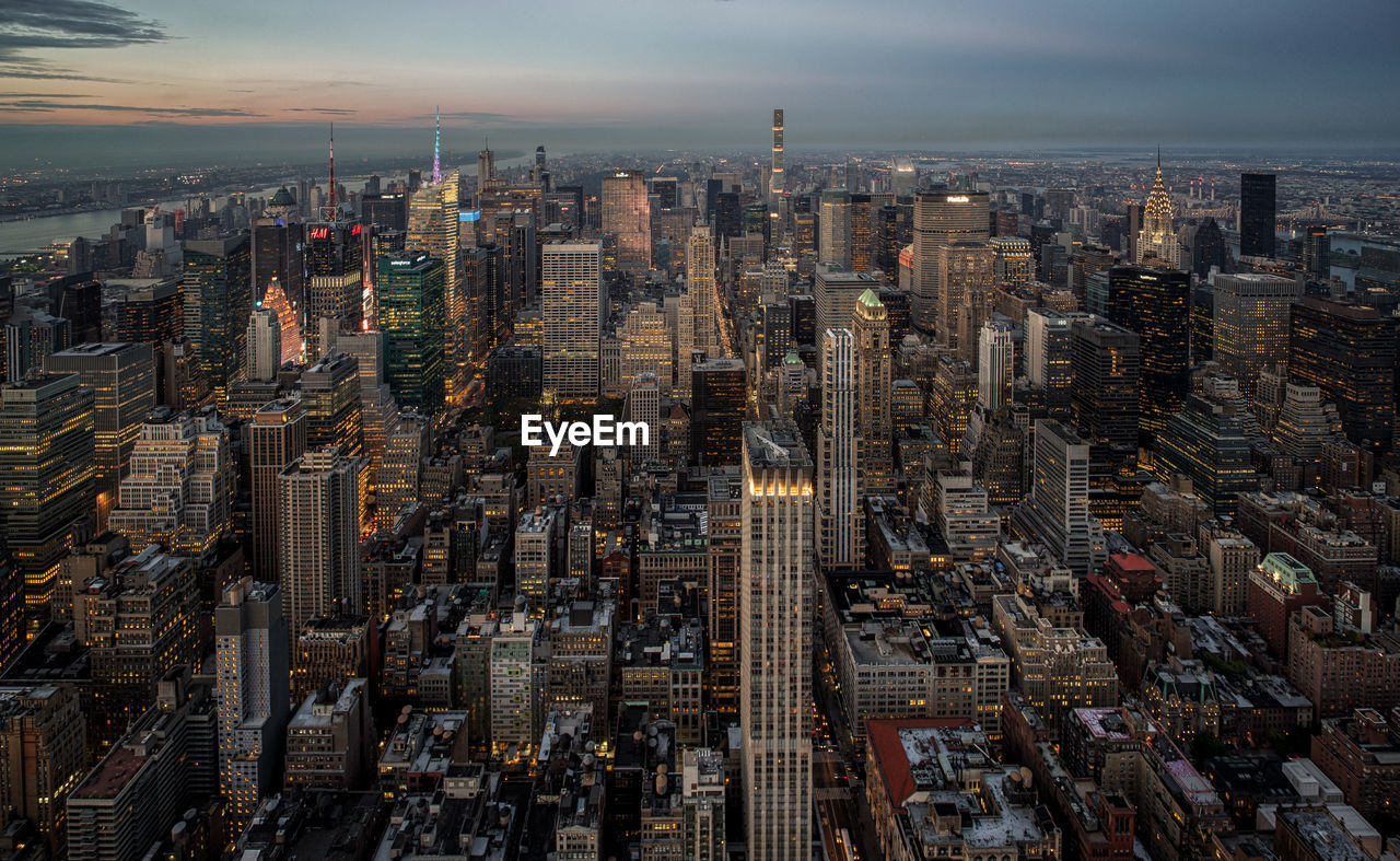 Aerial view of cityscape new york 