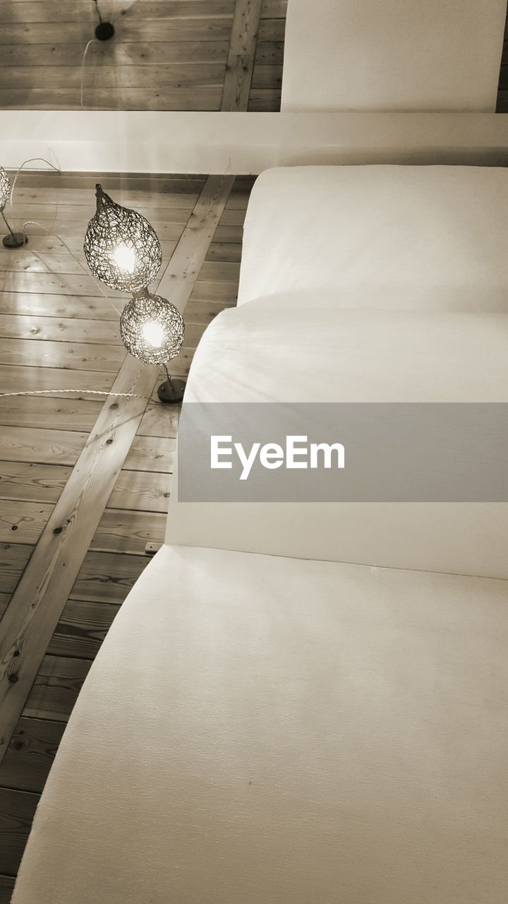 CLOSE-UP OF CURTAIN ON FLOOR AT HOME