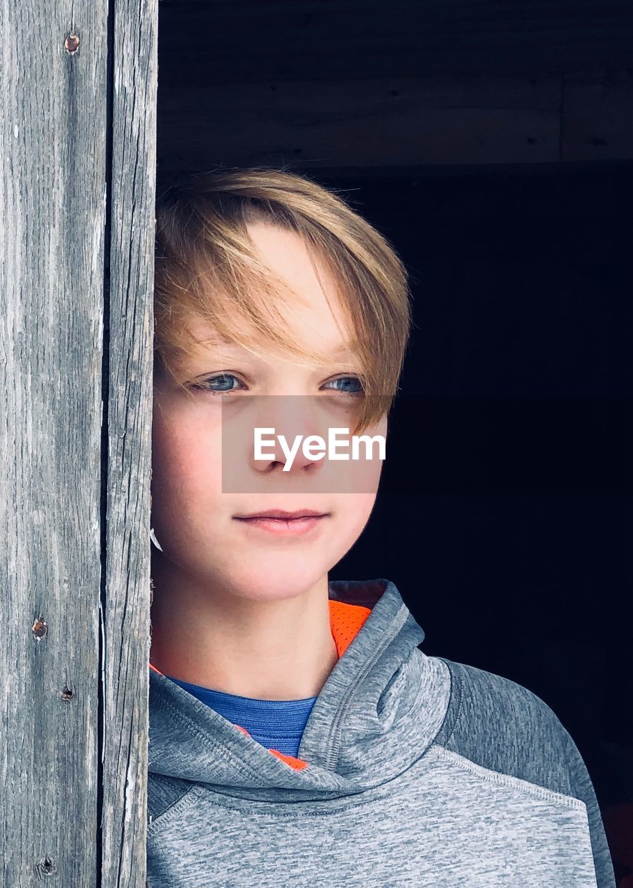 CLOSE-UP PORTRAIT OF BOY WITH EYES