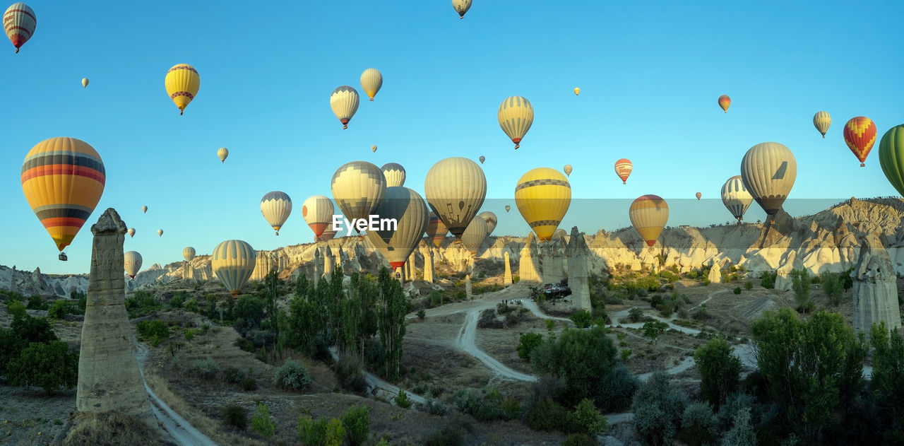 VIEW OF HOT AIR BALLOONS IN THE SKY