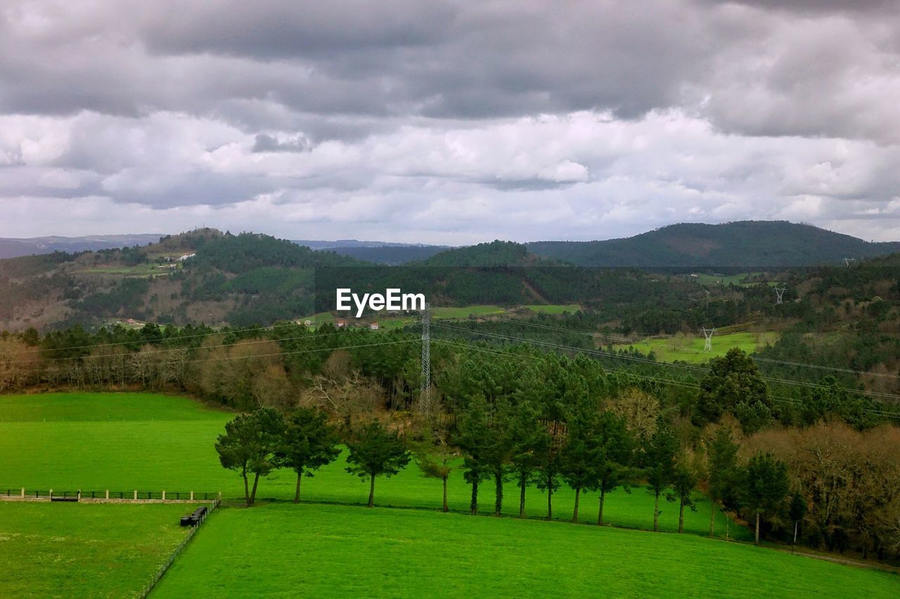 SCENIC VIEW OF GREEN LANDSCAPE AGAINST SKY