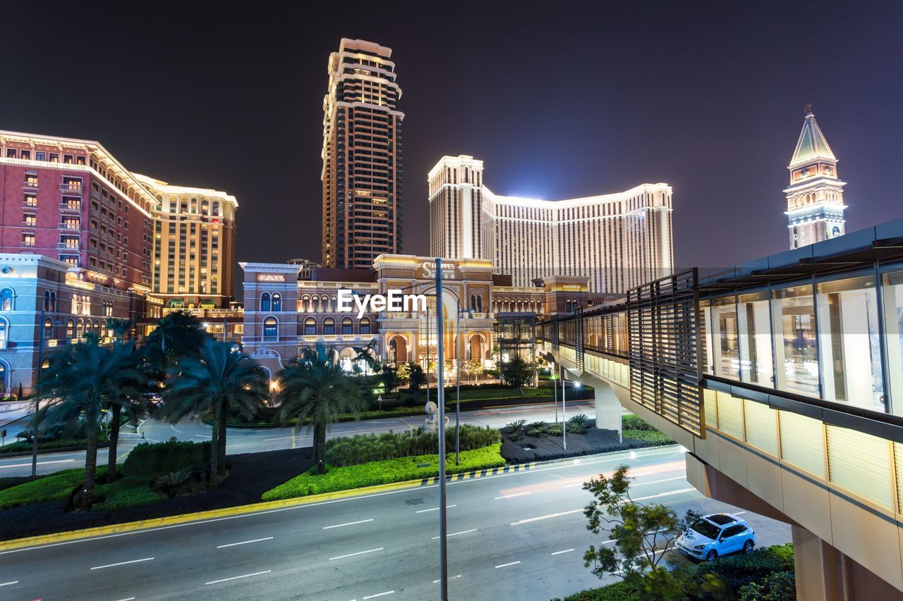 VIEW OF CITY AT NIGHT