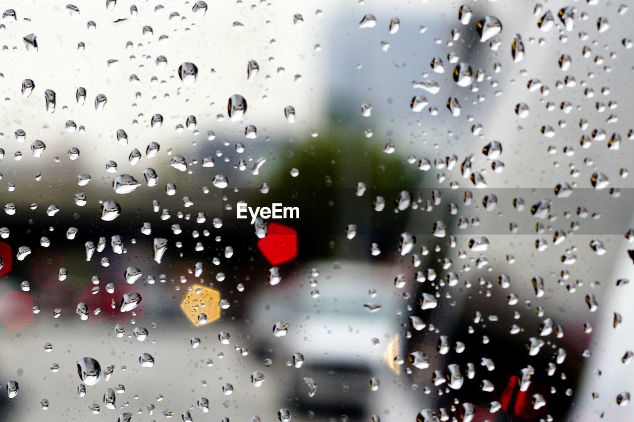 Rain on windshield