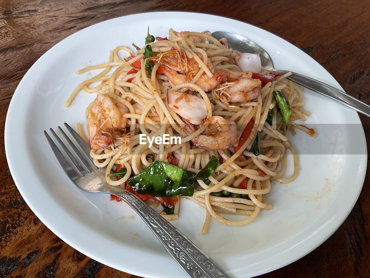 HIGH ANGLE VIEW OF FOOD SERVED ON PLATE