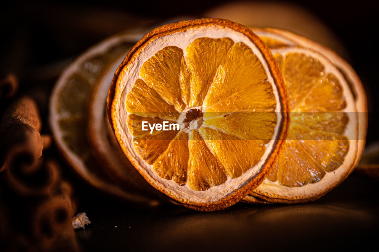 Close-up of orange slices