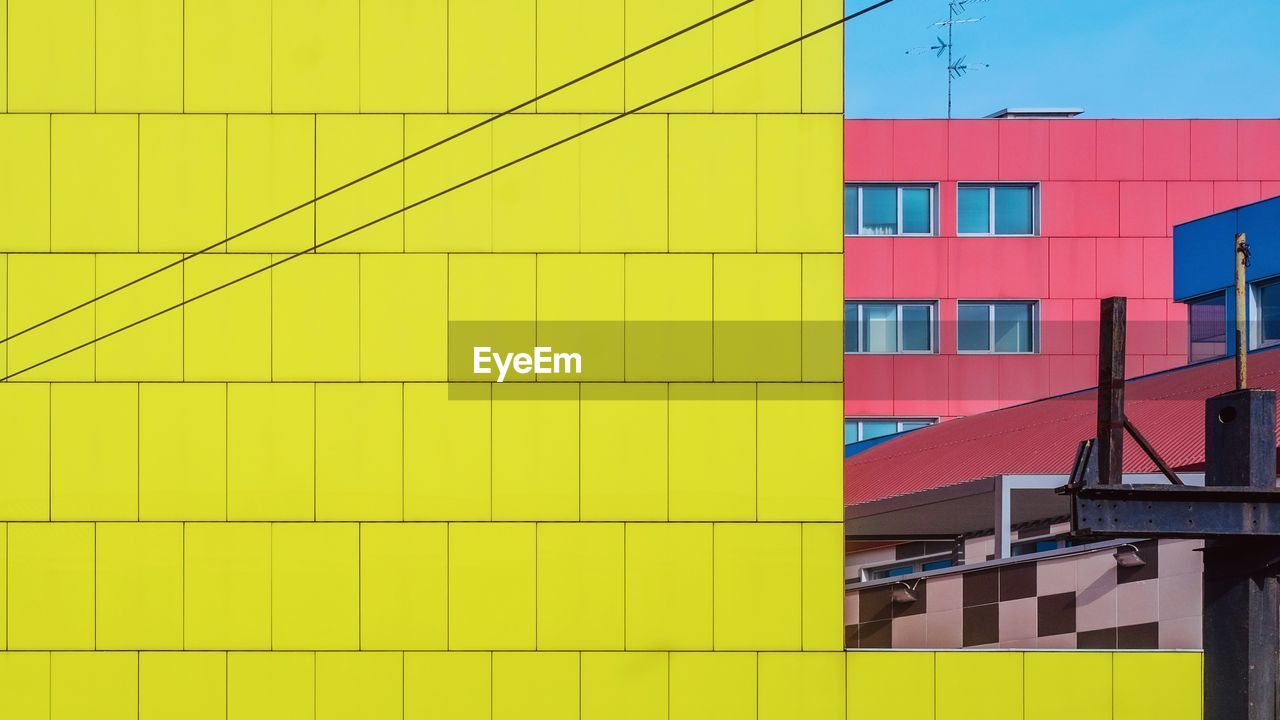 Full frame shot of multi colored building