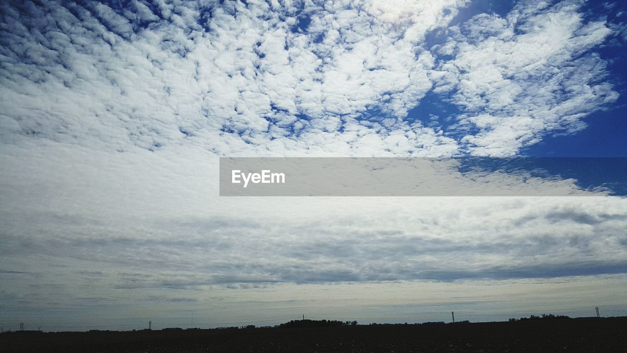 LOW ANGLE VIEW OF SKY OVER LANDSCAPE AGAINST THE BACKGROUND
