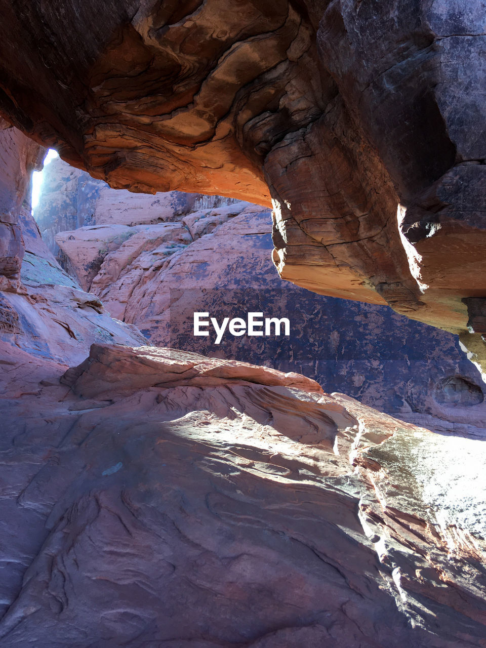 Rock formations in cave. valley of fire state park 