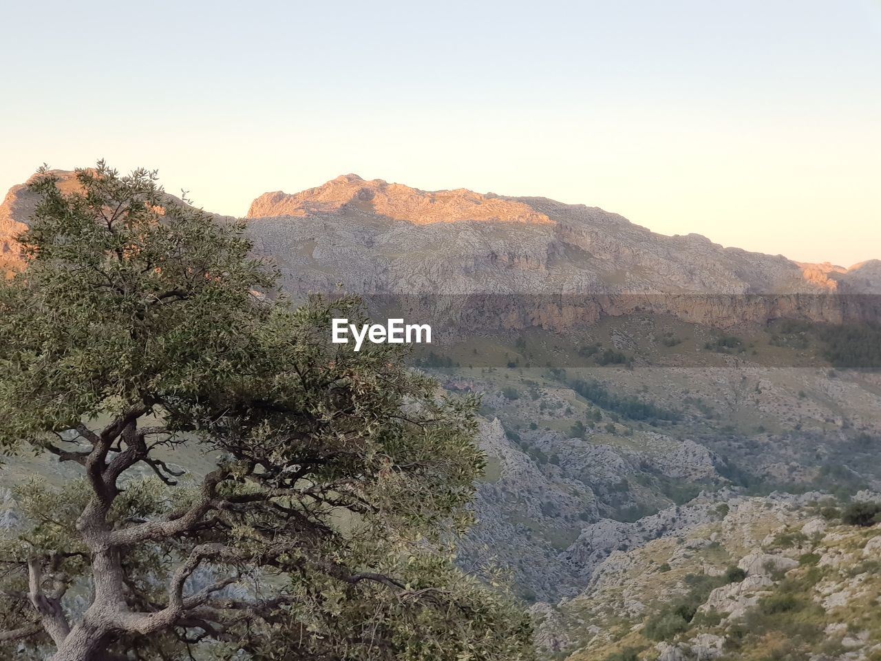 SCENIC VIEW OF ROCKY MOUNTAINS AGAINST CLEAR SKY