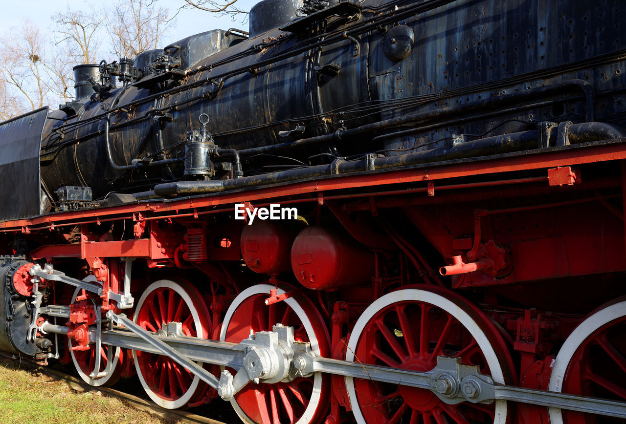 Cropped image of steam train at museum