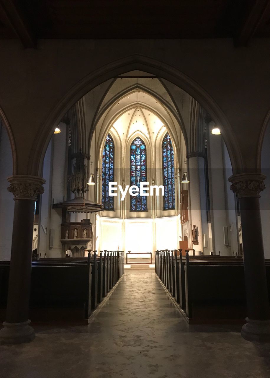 Aisle in church