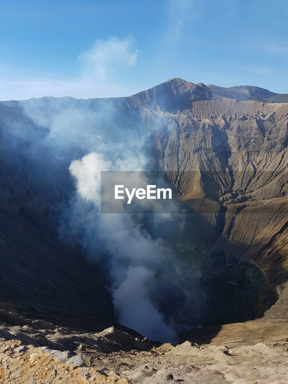 High angle view of mountain against sky