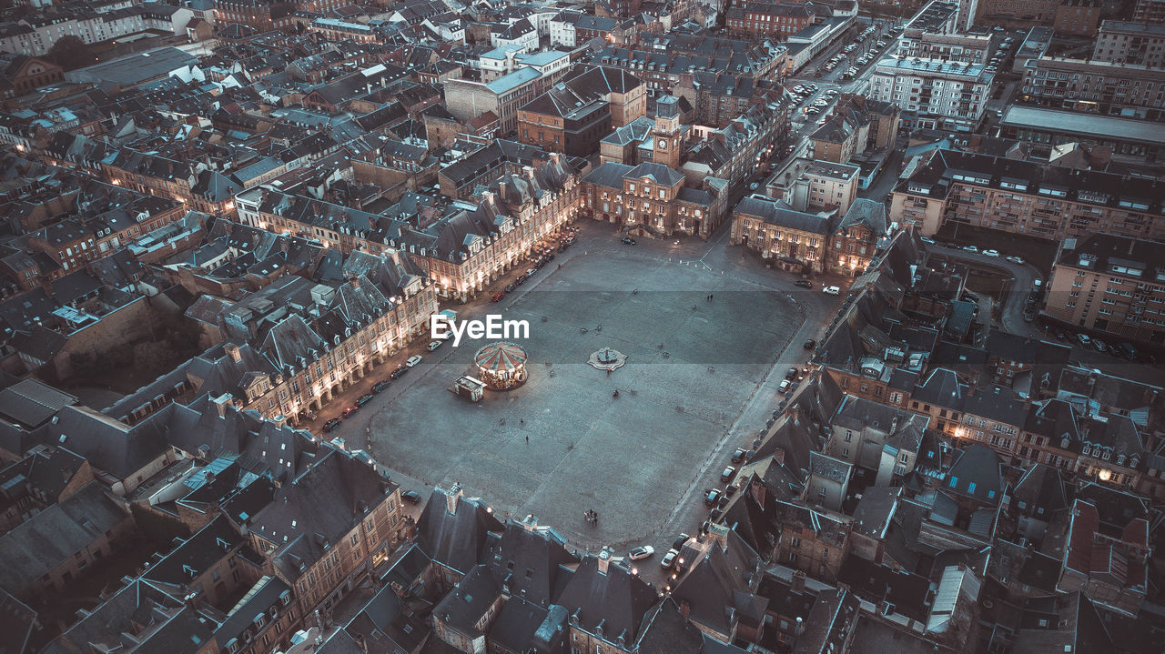 High angle view of charleville-mezieres