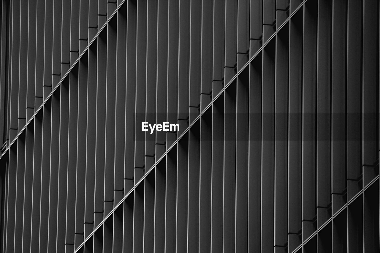 Full frame shot of modern gray building