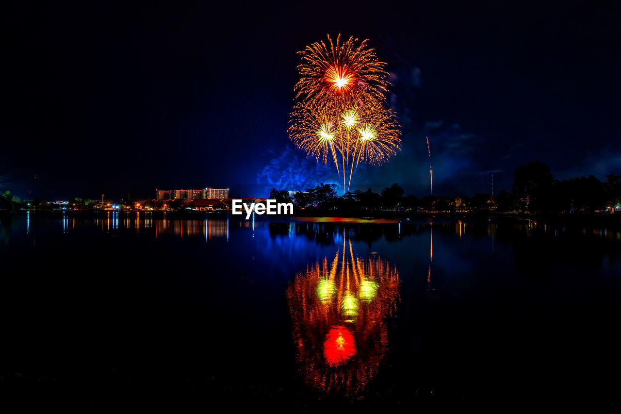 FIREWORK DISPLAY AT NIGHT