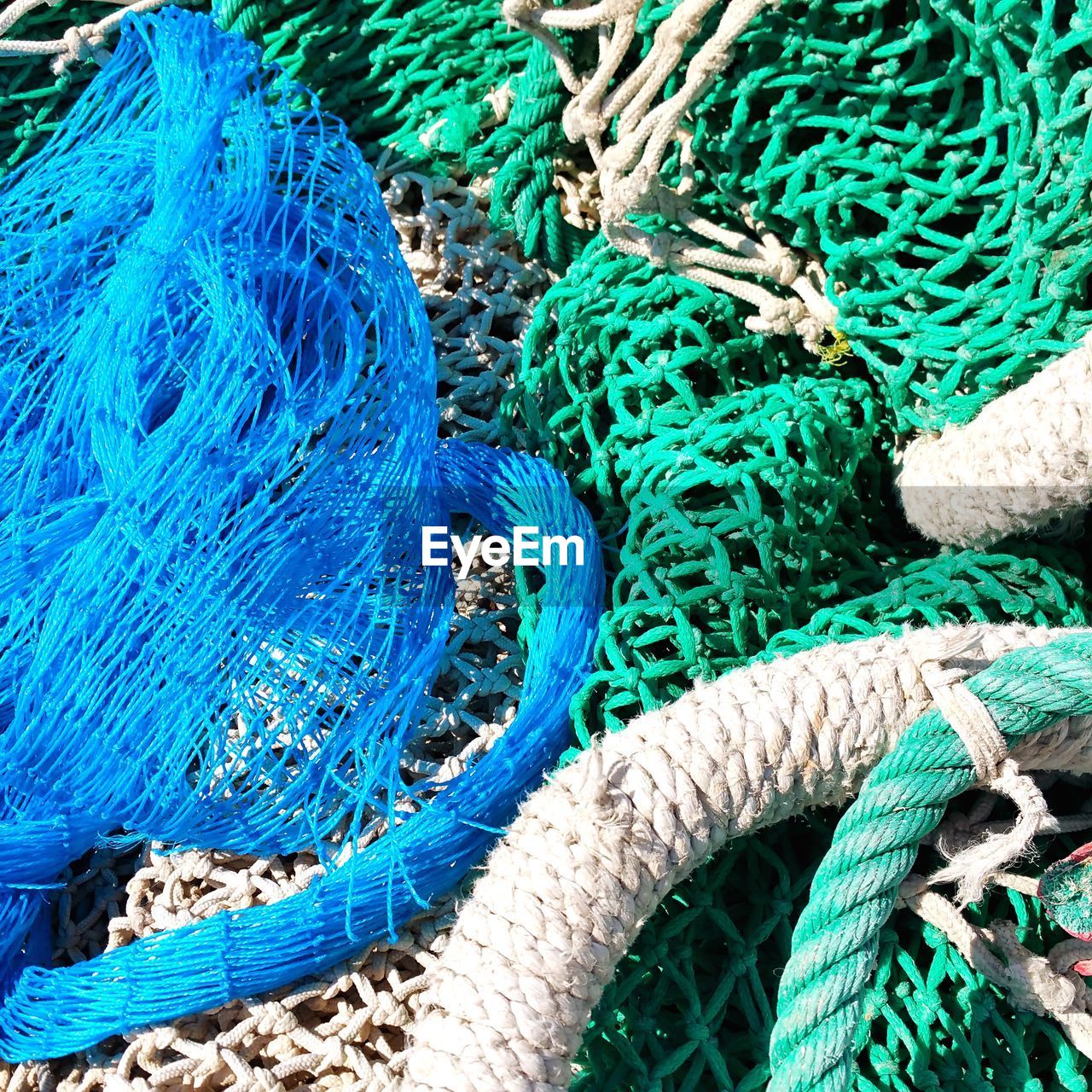 Close-up of fishing nets