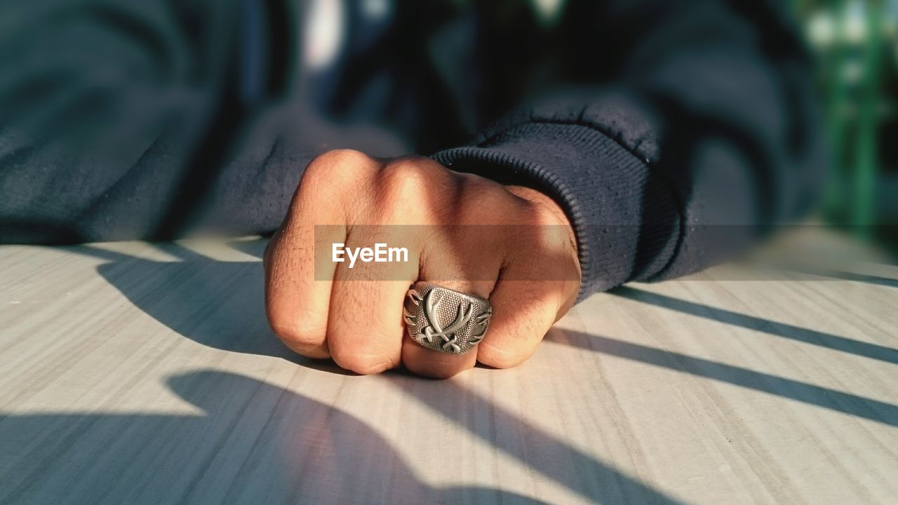 Man wearing ring