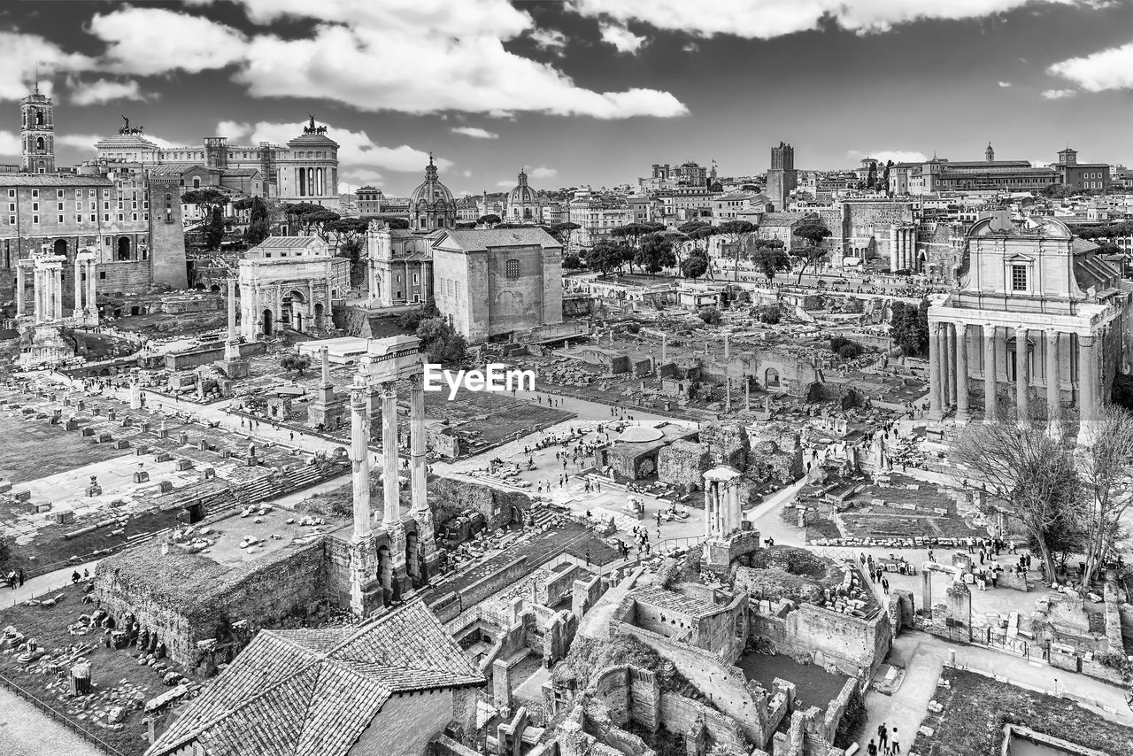 View of roman forum against sky