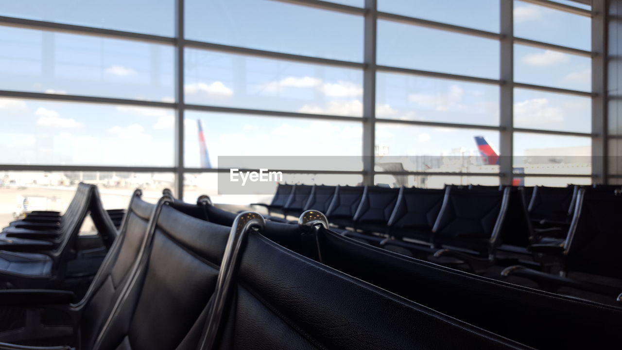 Empty seats in airport