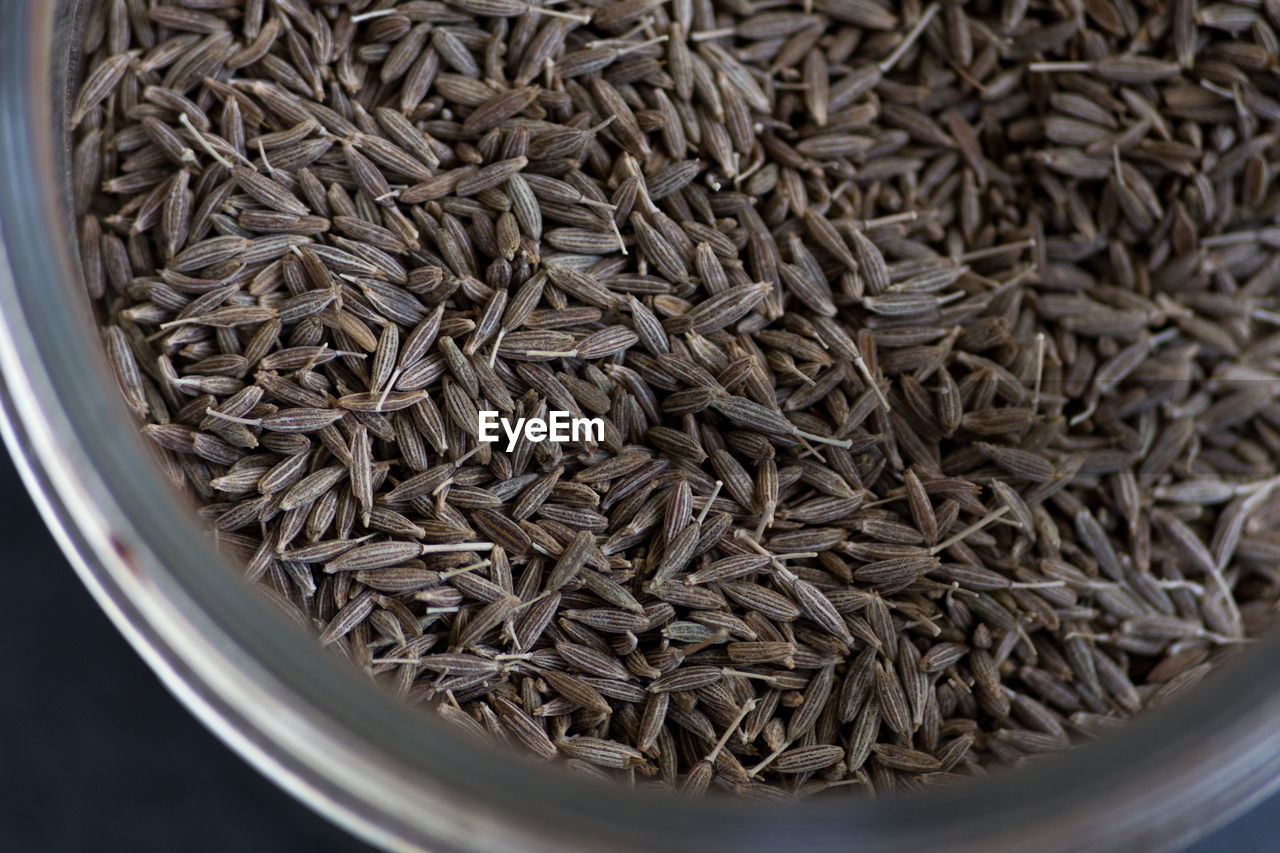 Full frame shot of spices in bowl