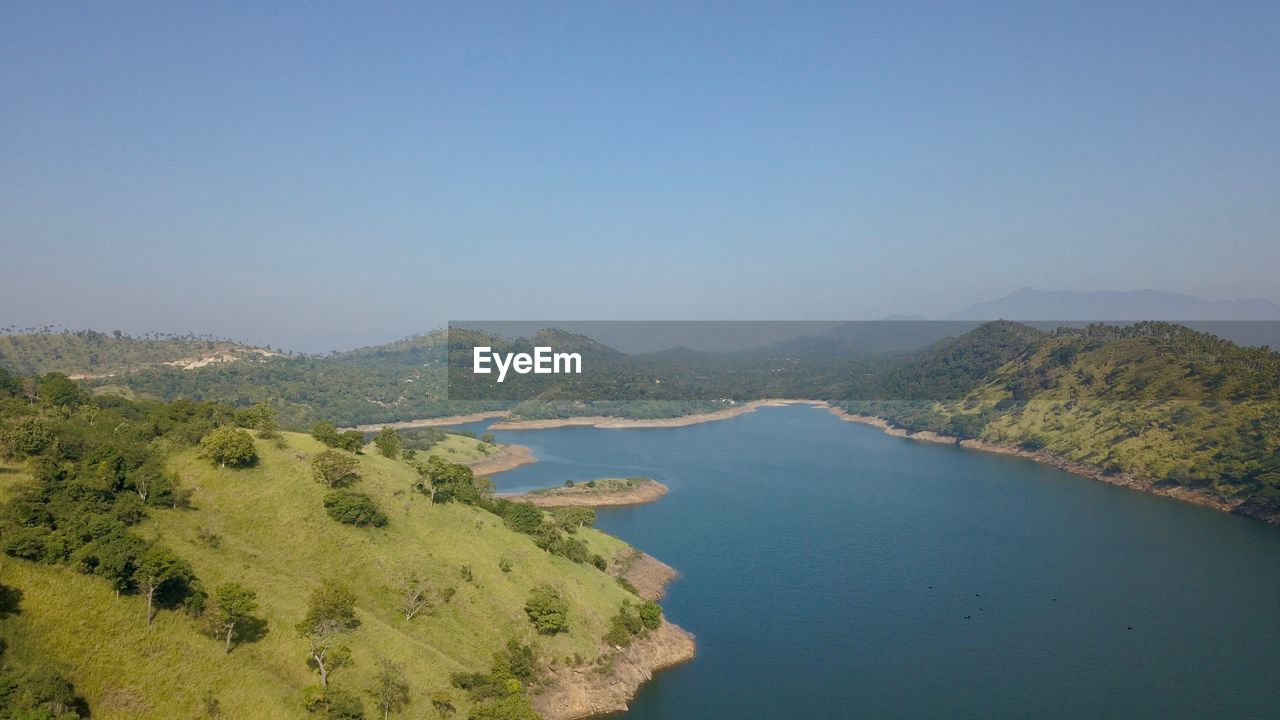 Scenic view of landscape against clear sky