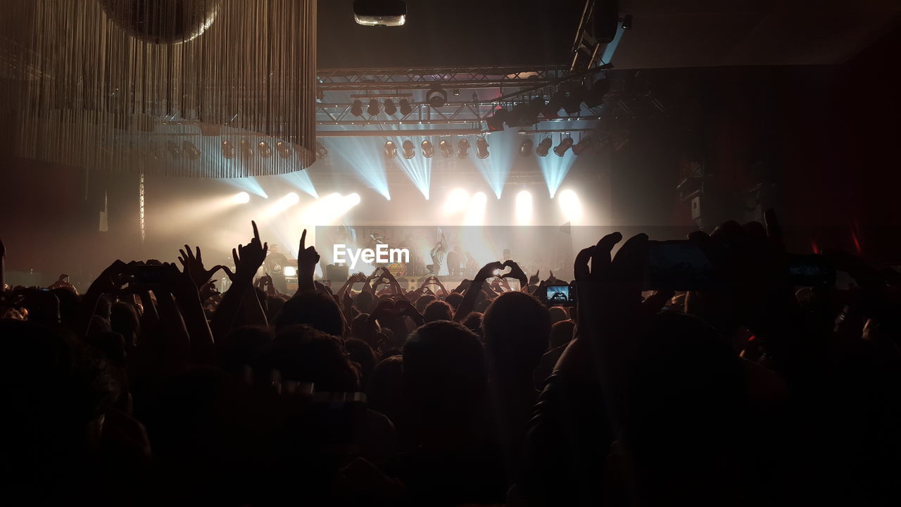 People enjoying at music concert