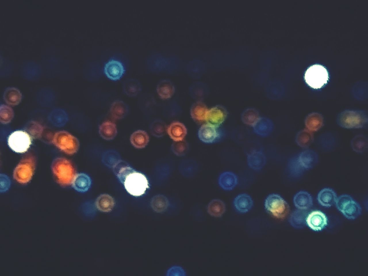 DEFOCUSED LIGHTS AT NIGHT