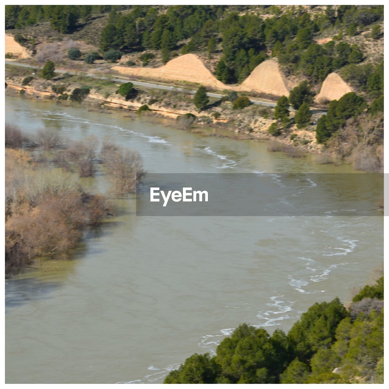 SCENIC VIEW OF RIVER WITH TREES IN BACKGROUND