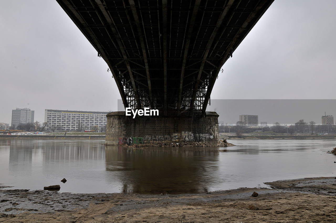 Bridge over river in city