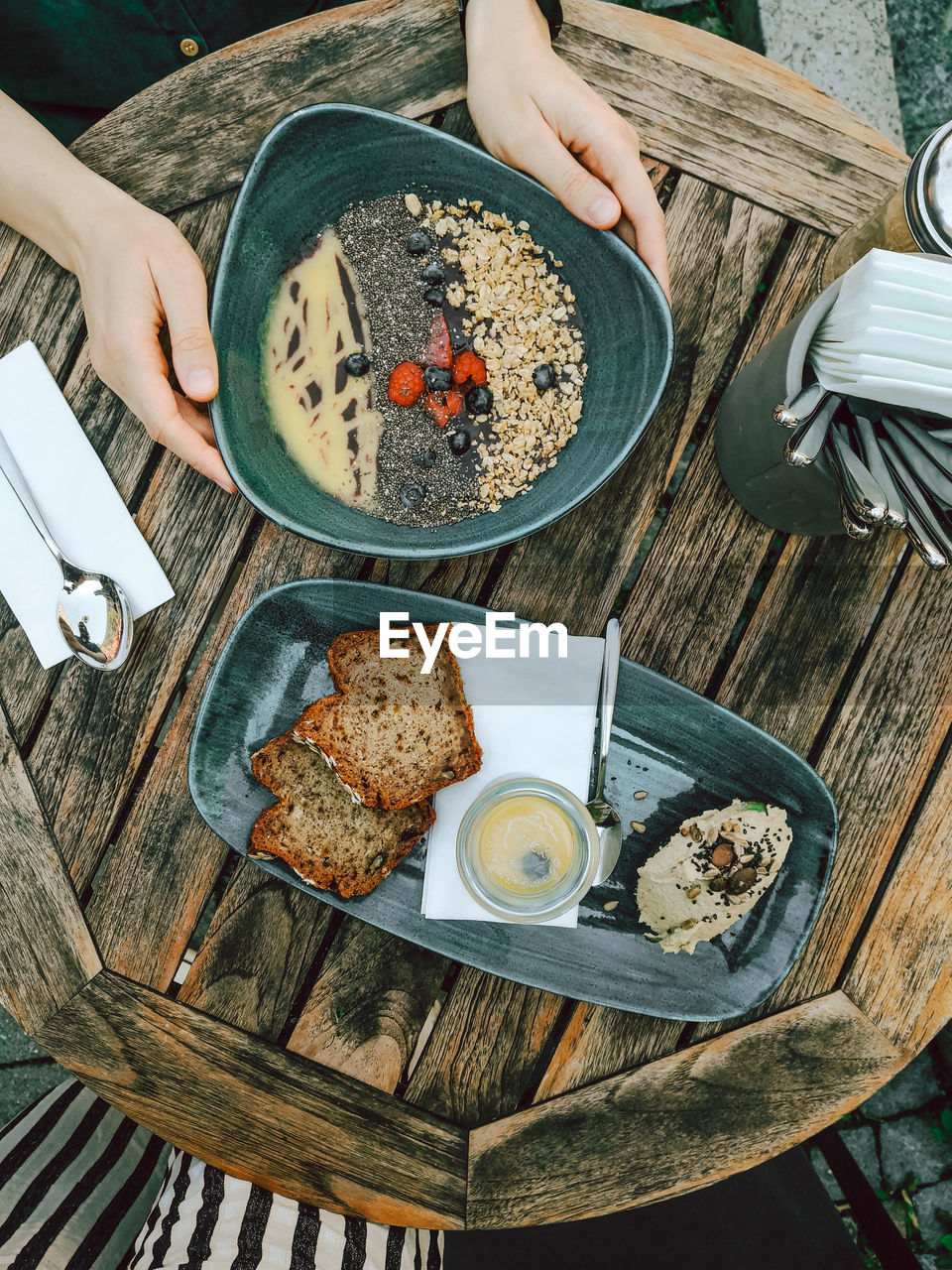 Vegan breakfast on a table