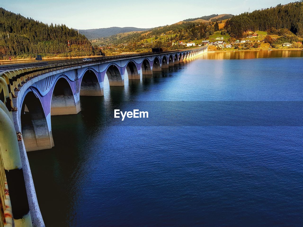 ARCH BRIDGE OVER RIVER