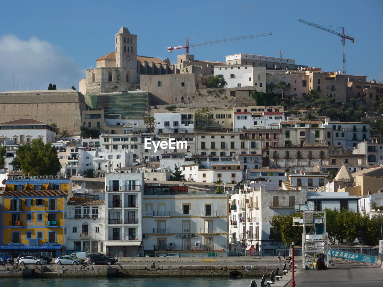 Buildings against sky in city